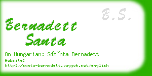 bernadett santa business card